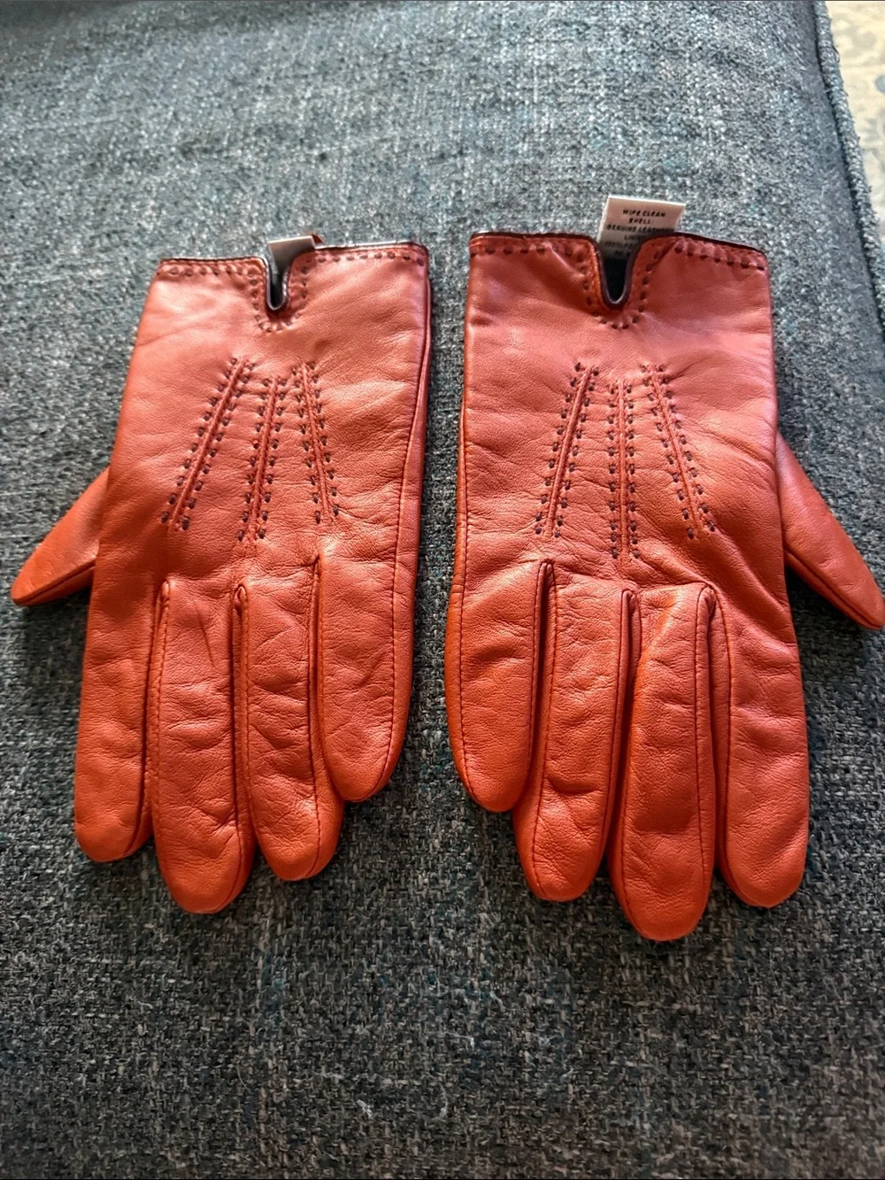 EUC Preston & York women’s XL Leather Gloves in Burnt Orange